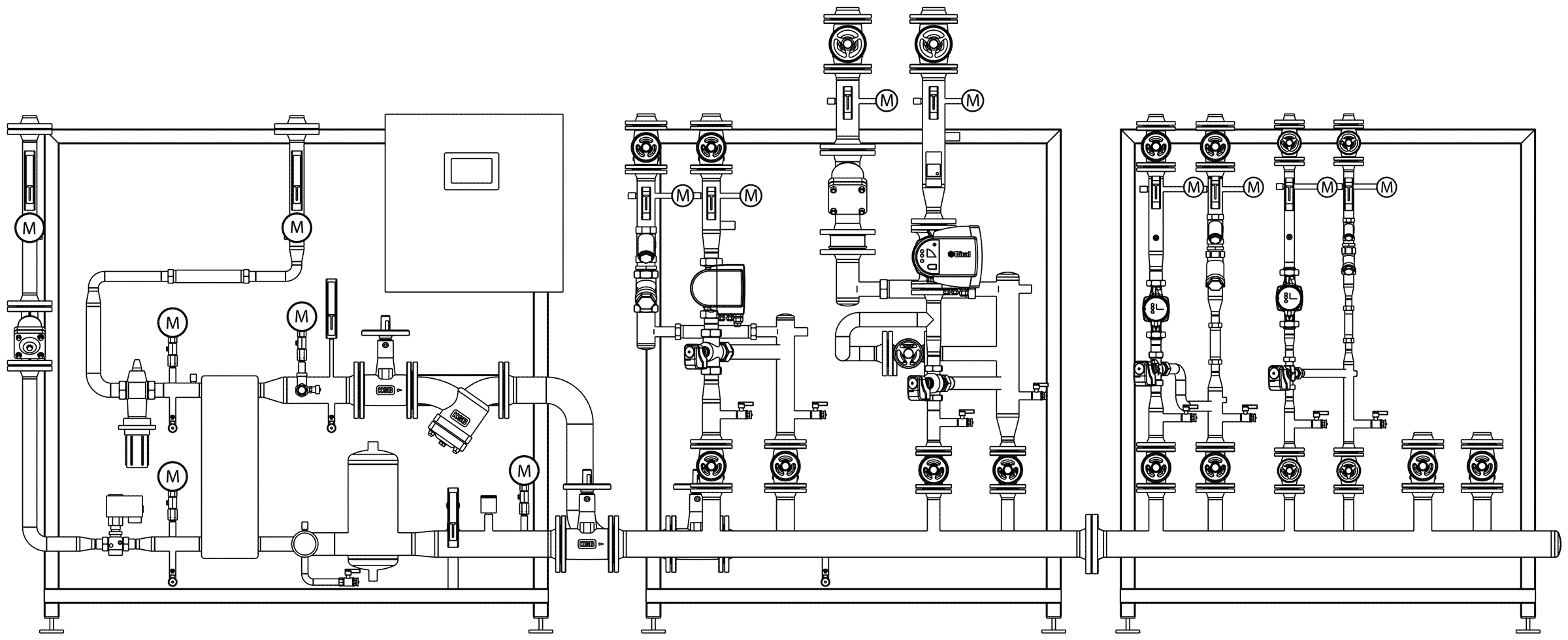 CAD-Abbildung Fernwärmestation 1I-5H